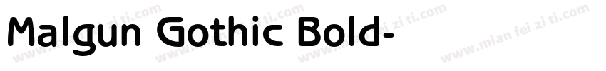 Malgun Gothic Bold字体转换
